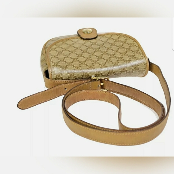 🐰CELINE Macadam Pattern Crossbody Mini Shoulder B - Picture 5 of 15